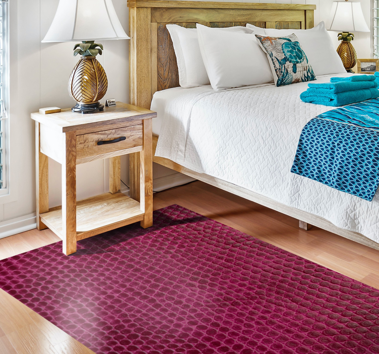 乙烯基地毯动物印花 深红色纹理面料 - TenStickers