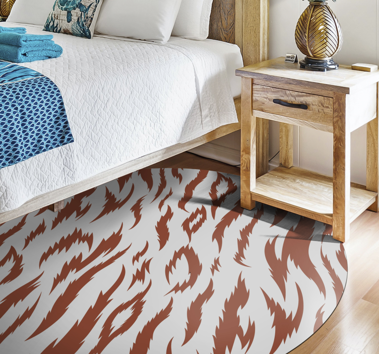 乙烯基地毯动物印花虎纹图案 - TenStickers