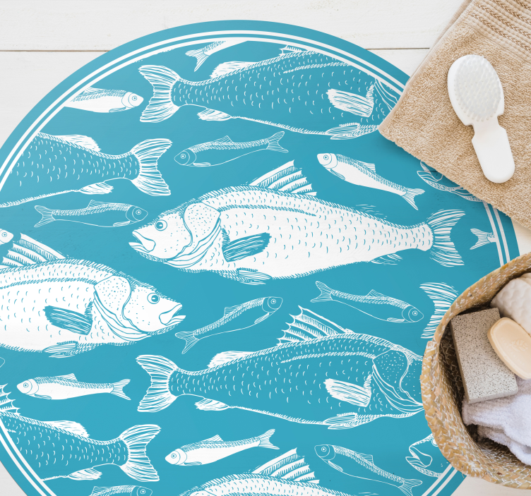 乙烯基地毯动物 水生动物图案 - TenStickers