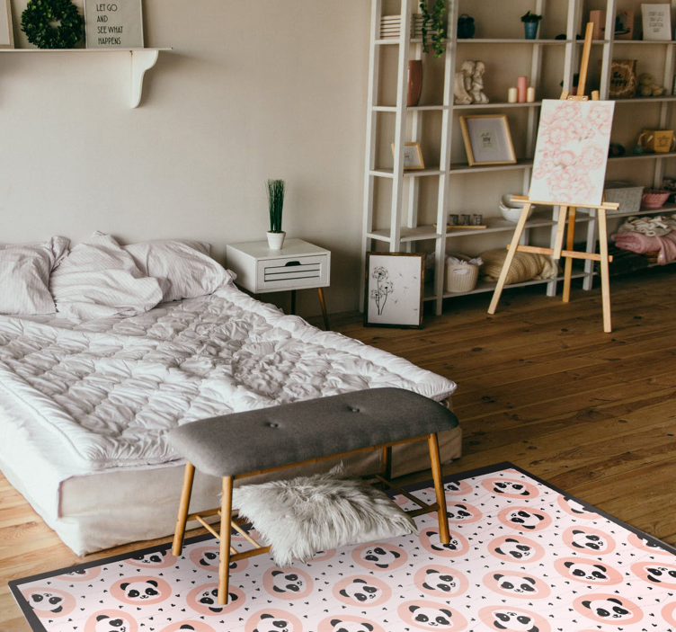 乙烯基地毯动物宝宝熊猫脸 - TenStickers