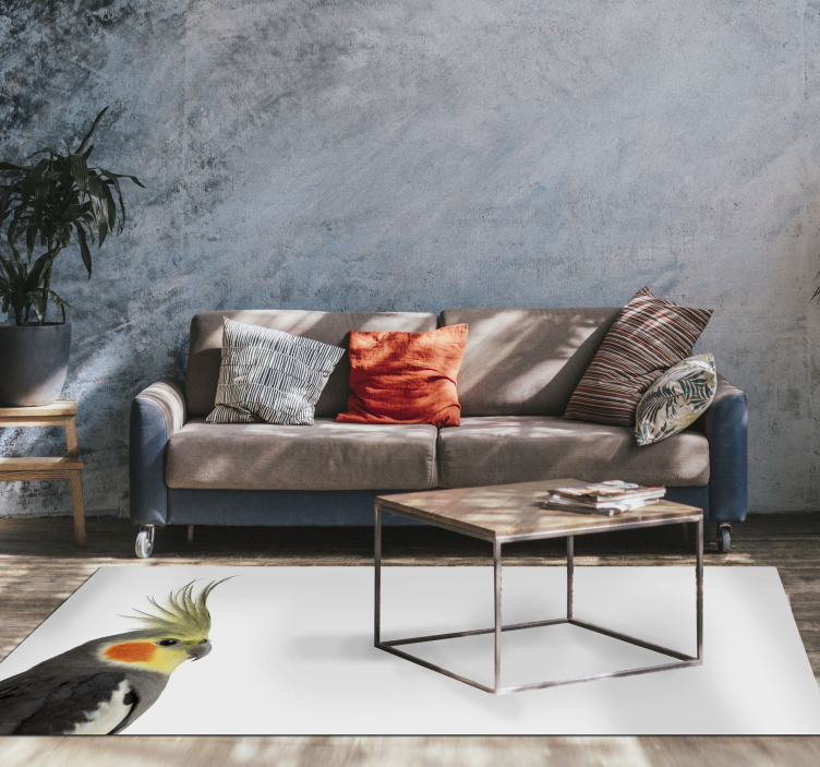 乙烯基地毯动物鹦鹉轮廓 - TenStickers