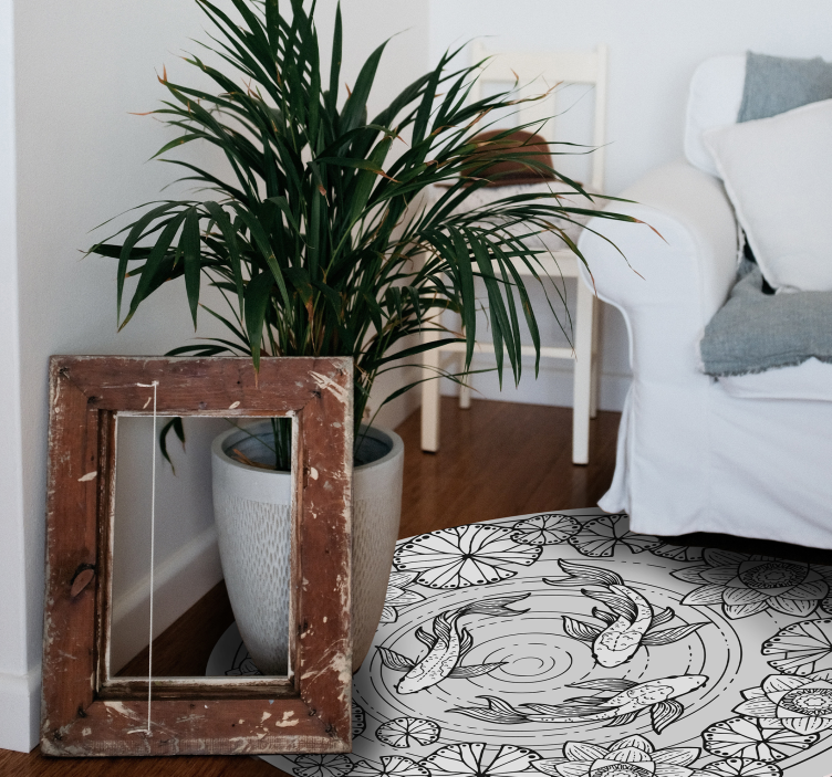 乙烯基地毯动物 锦鲤 鱼 宁静 - TenStickers