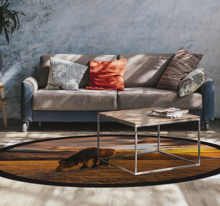 乙烯基地毯动物雄伟的马在吃草 - TenStickers