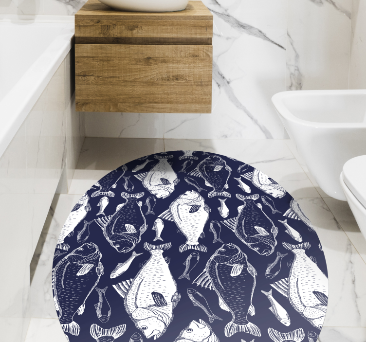 乙烯基地毯动物 海洋鱼图案 - TenStickers