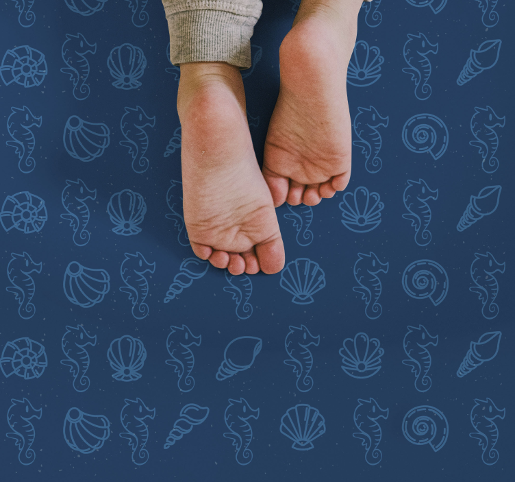 乙烯基地毯动物 海洋图案插图 - TenStickers