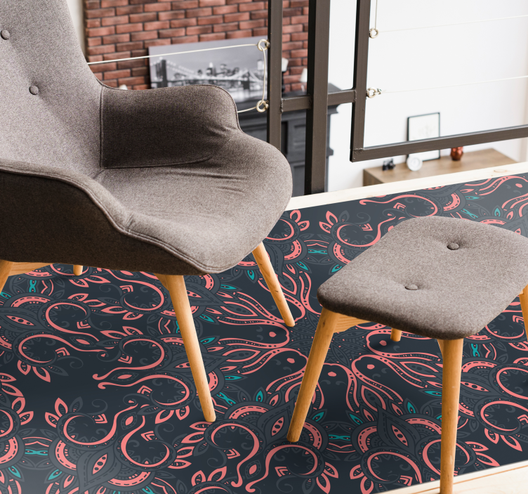 乙烯基地毯动物 佩斯利章鱼 - TenStickers