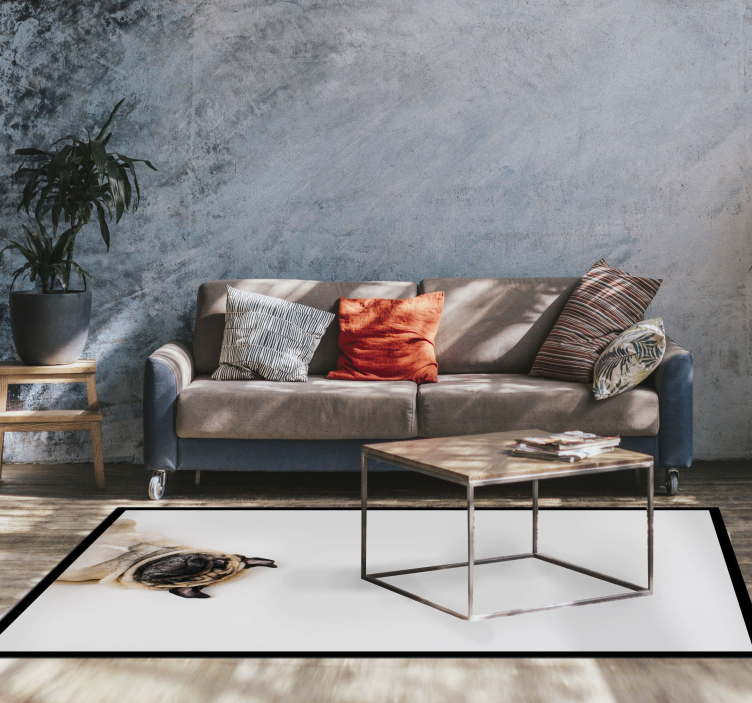 乙烯基地毯动物巴哥犬肖像设计 - TenStickers