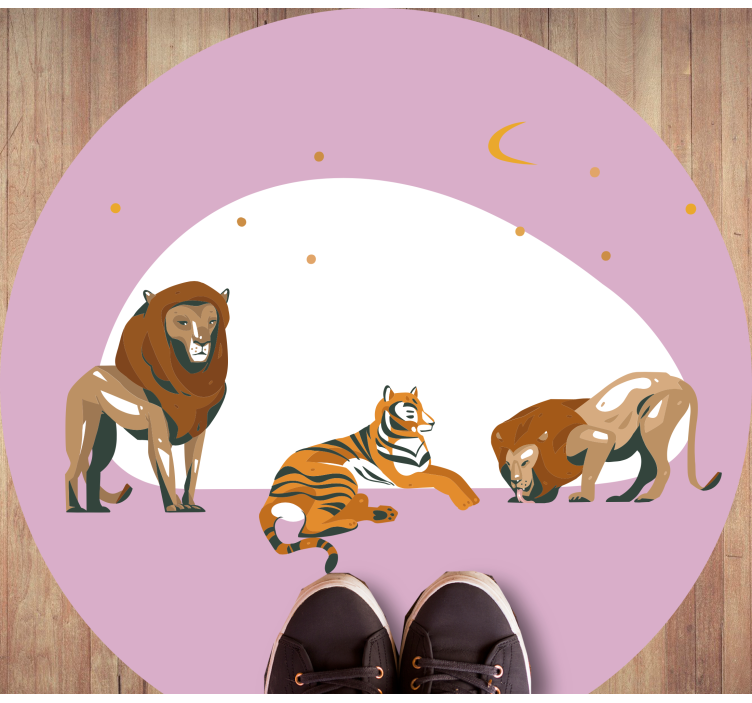 乙烯基地毯动物探险野生动物 - TenStickers