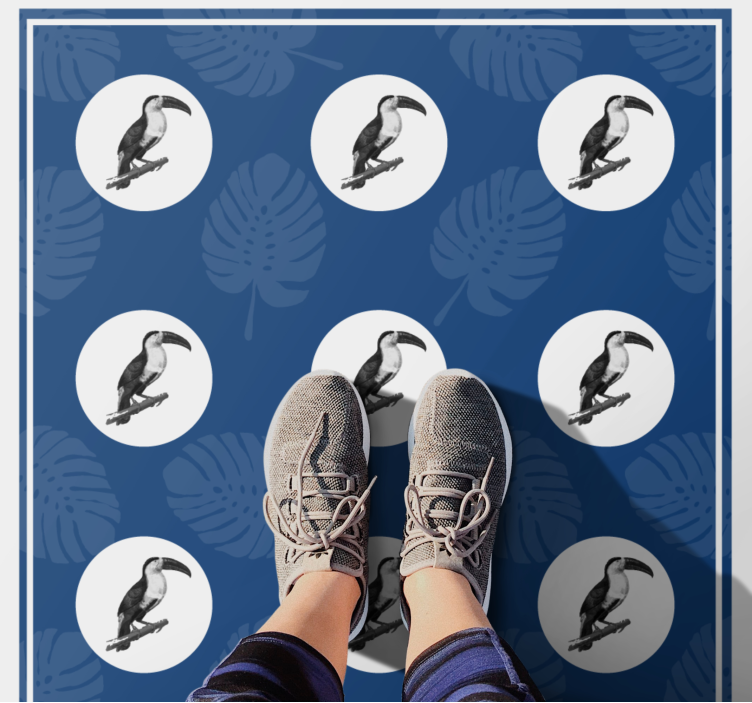 乙烯基地毯动物 热带巨嘴鸟图案 - TenStickers