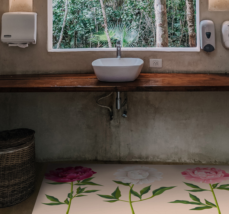 乙烯基地毯浴室优雅三件套组合 - TenStickers