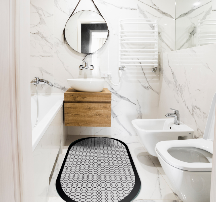 乙烯基地毯浴室 蜂巢浴室垫 - TenStickers