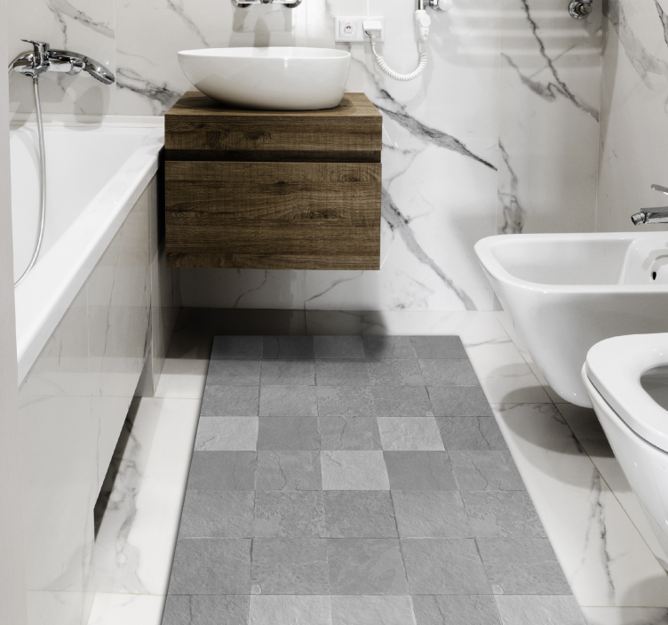 乙烯基地毯浴室 大理石瓷砖 - TenStickers