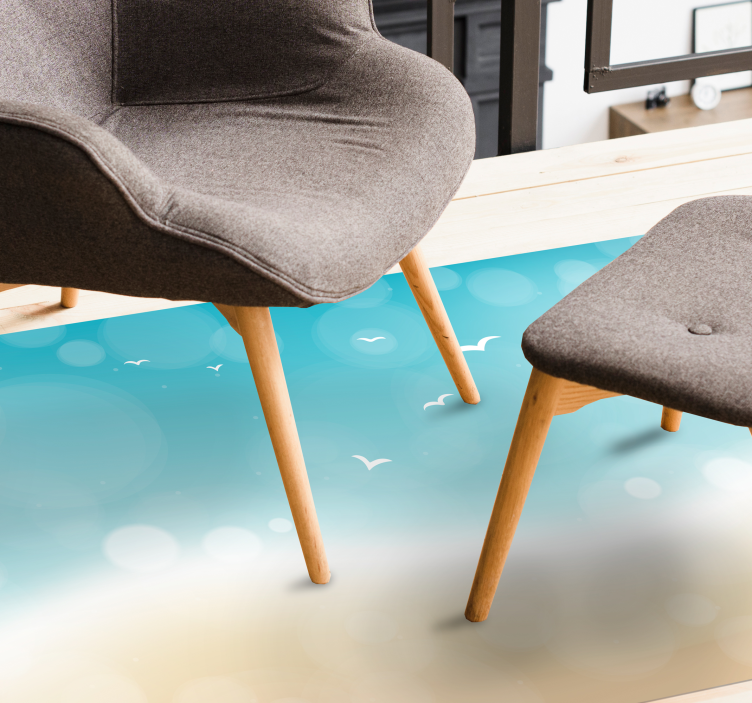 海滩效果自然乙烯基地毯 - TenStickers