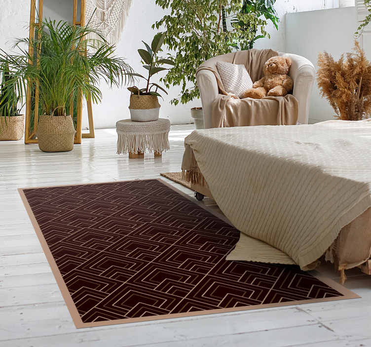 卧室乙烯基地毯黑色组合款 - TenStickers