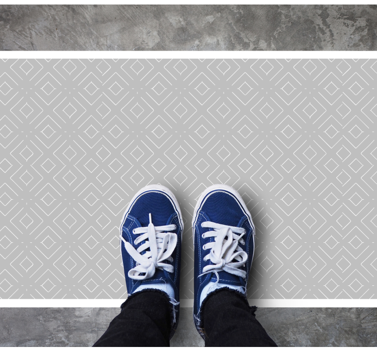 卧室乙烯基地毯时尚灰色钻石设计 - TenStickers