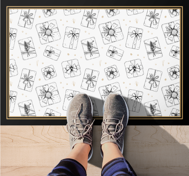 乙烯基地毯圣诞 节日礼物图案 - TenStickers