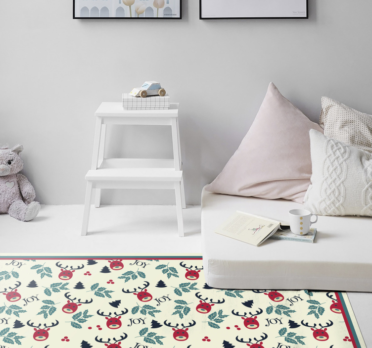 乙烯基地毯圣诞 节日驯鹿图案 - TenStickers