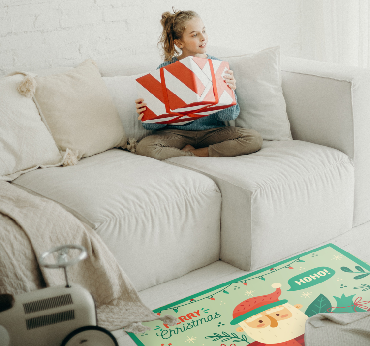 乙烯基地毯圣诞 节日圣诞老人插图 - TenStickers