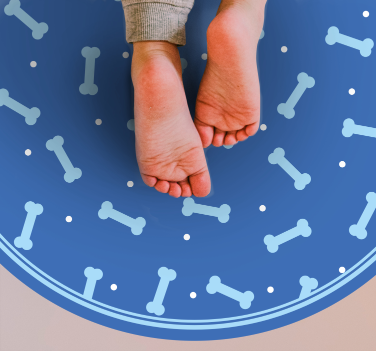 圆形乙烯基地毯骨头图案游戏 - TenStickers