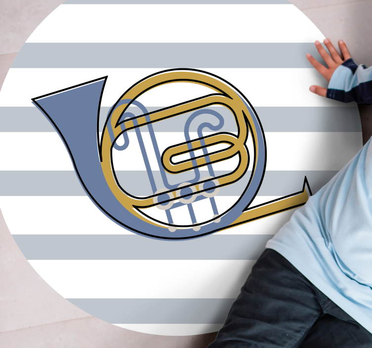 圆形乙烯基地毯音乐喇叭设计 - TenStickers