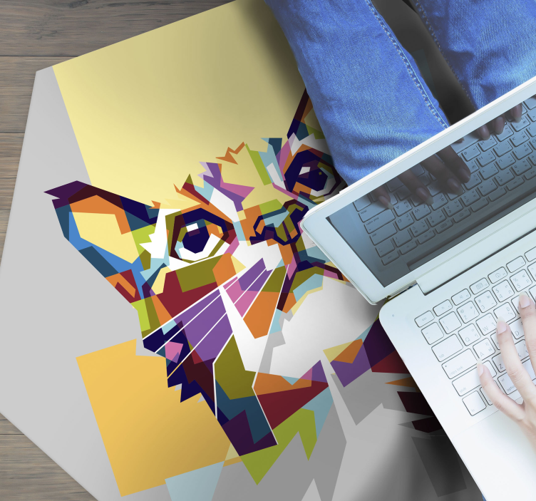 多彩猫希望动物地毯 - TenStickers