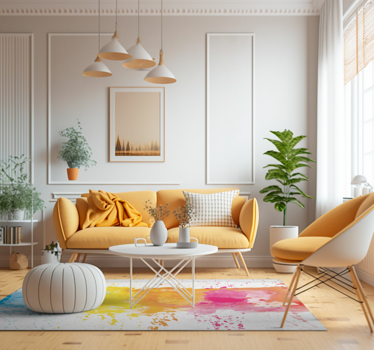 乙烯基地毯 七彩溅溅的表面 - TenStickers