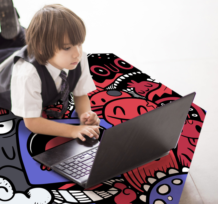 酷涂鸦青少年乙烯基地毯 - TenStickers