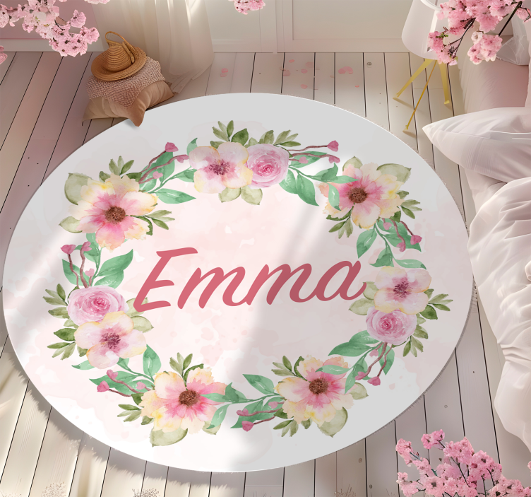 乙烯基地毯名称 花冠 - TenStickers