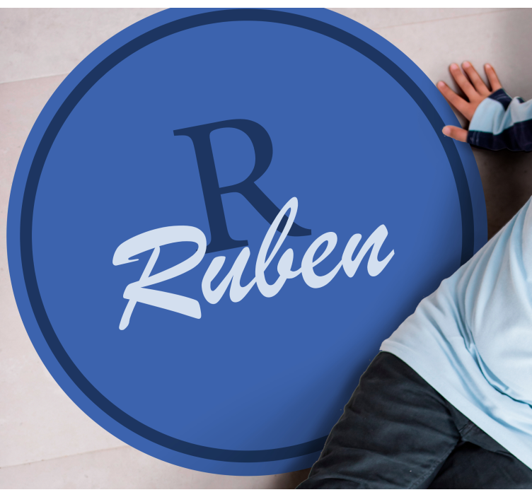 乙烯基地毯名称定制名称圆形 - TenStickers