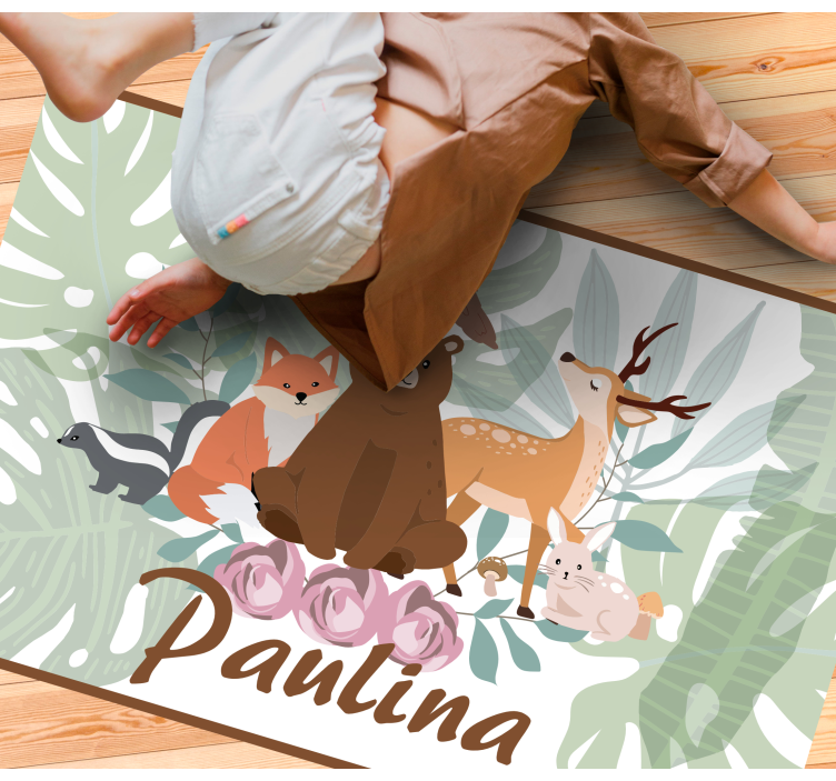 乙烯基地毯名称动物丛林 - TenStickers