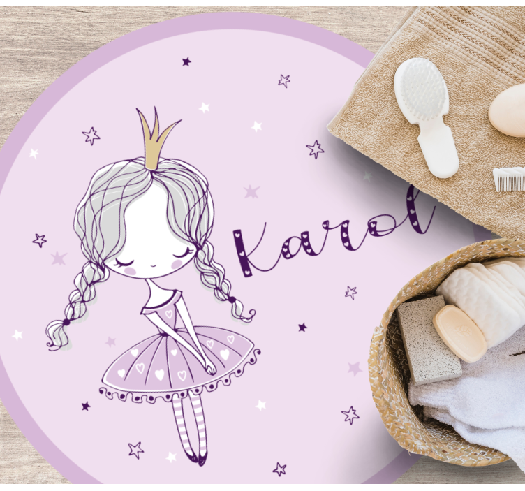 乙烯基地毯名称芭蕾仙子插画 - TenStickers