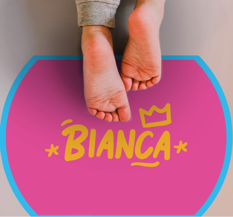 乙烯基地毯名称蓝色边框地毯带名称 - TenStickers