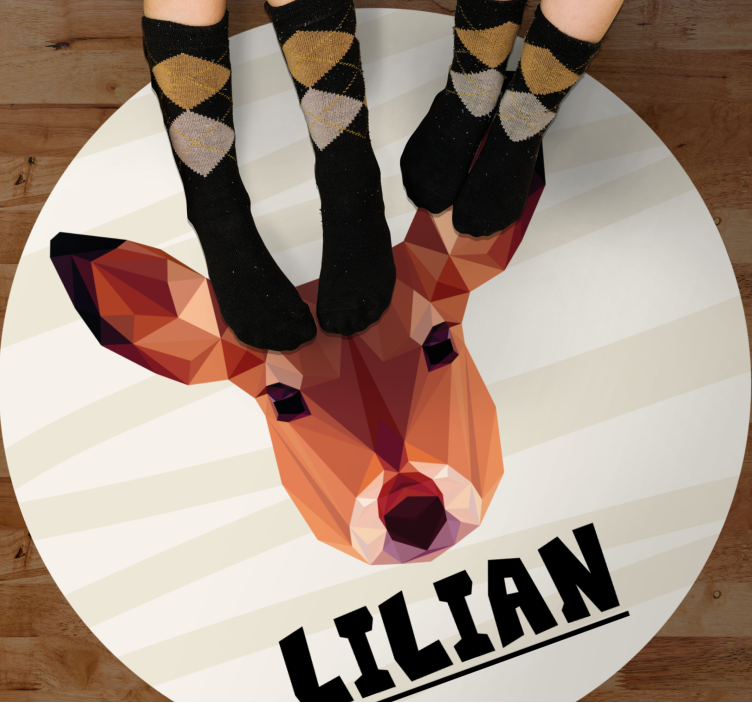 乙烯基地毯名称 可定制的鹿 - TenStickers