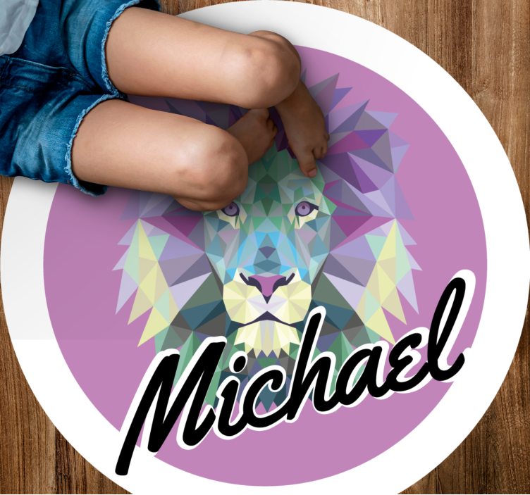 乙烯基地毯名称 可定制的狮子 - TenStickers