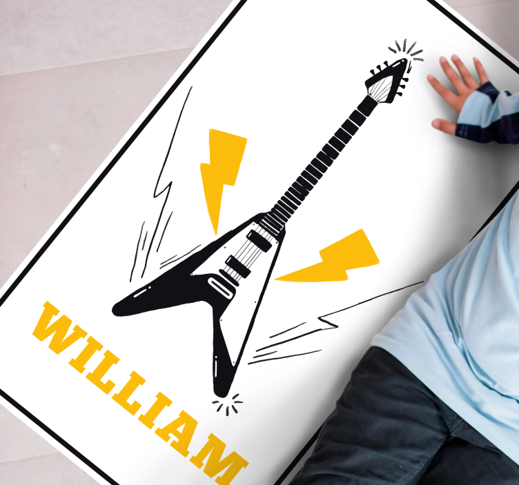 乙烯基地毯名称 电吉他艺术 - TenStickers