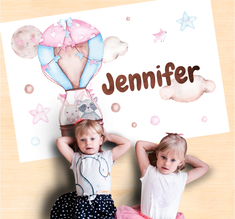 乙烯基地毯名称热气球飞行体验 - TenStickers