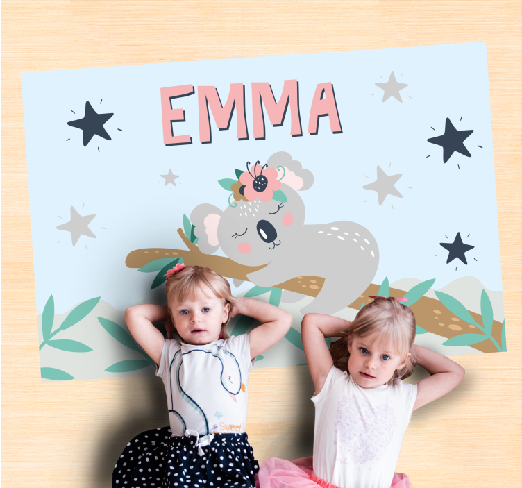 乙烯基地毯名称梦幻考拉之夜 - TenStickers