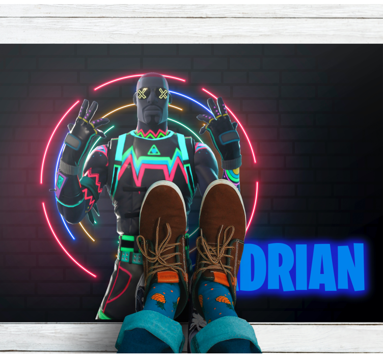 乙烯基地毯名称 霓虹灯字符显示 - TenStickers