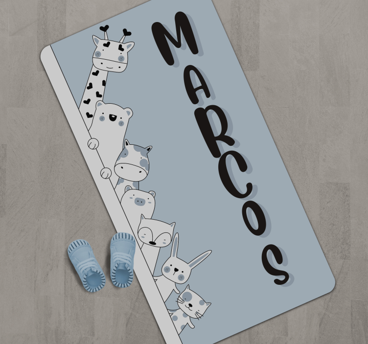 乙烯基地毯名称 个性化小动物 - TenStickers