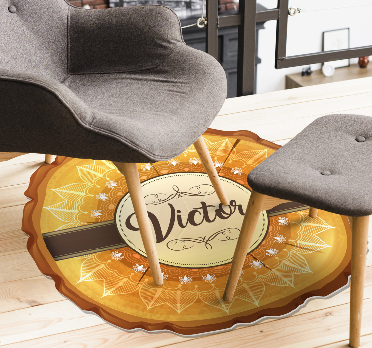 乙烯基地毯名称 个性化节日徽章 - TenStickers