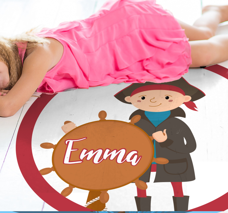 乙烯基地毯名称 海盗可定制 - TenStickers