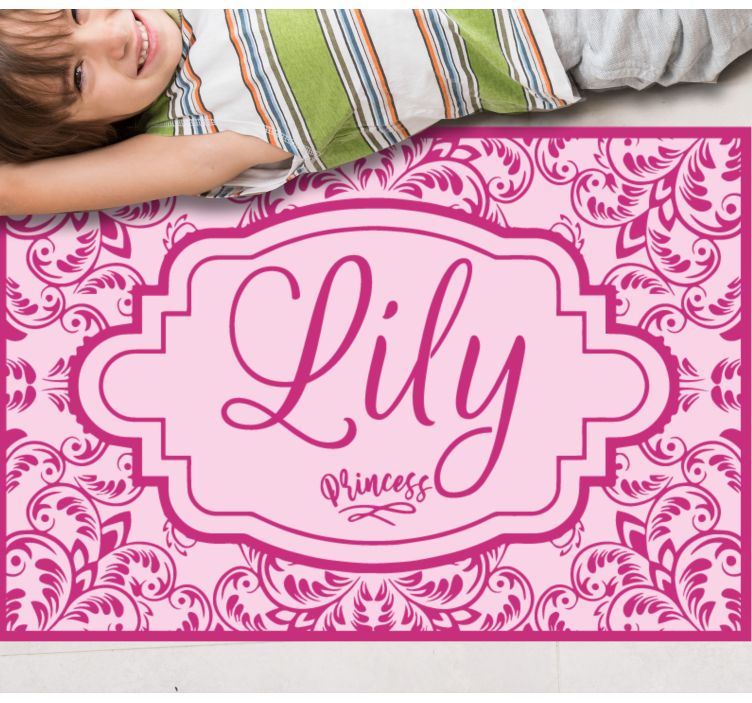 乙烯基地毯名称公主花卉设计 - TenStickers