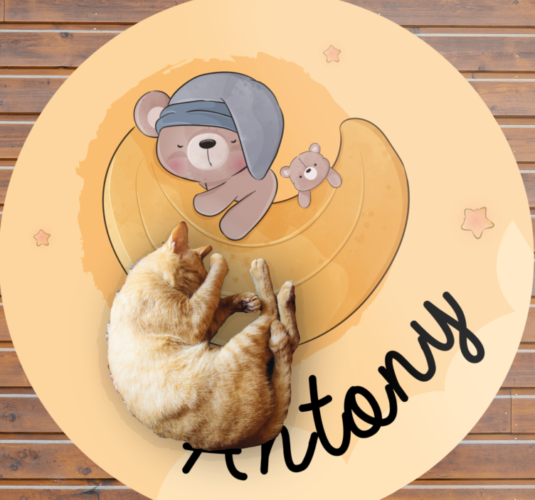 乙烯基地毯名称 睡眠熊带名字 - TenStickers