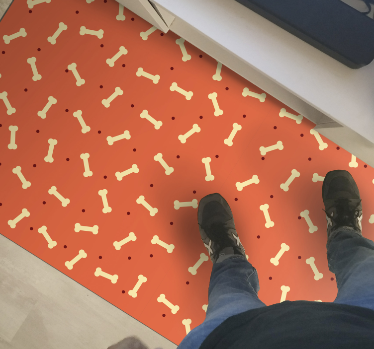 乙烯基地毯入口大厅骨头图案 - TenStickers