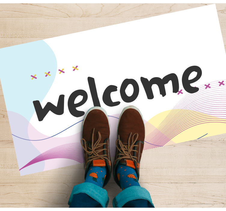 乙烯基地毯入口大厅现代抽象欢迎款 - TenStickers