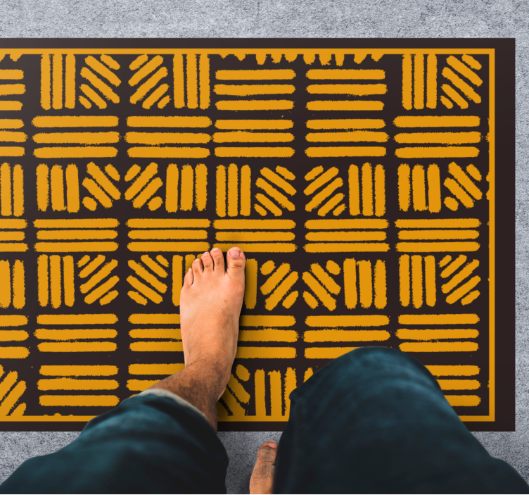 民族乙烯基地毯 抽象几何图案 - TenStickers