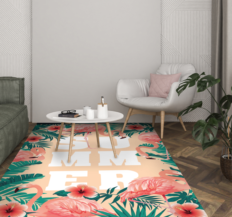 乙烯基地毯 夏季火烈鸟主题 - TenStickers