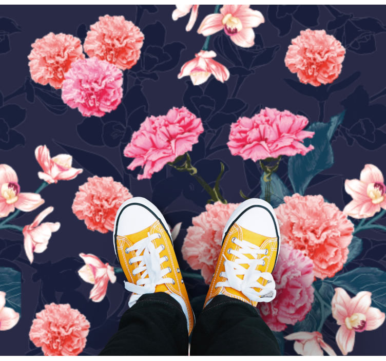 乙烯基花草地毯植物梦幻图案 - TenStickers