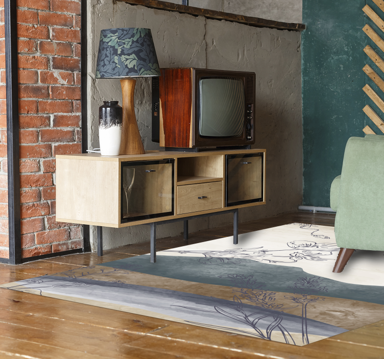 乙烯基花草地毯 植物剪影 - TenStickers