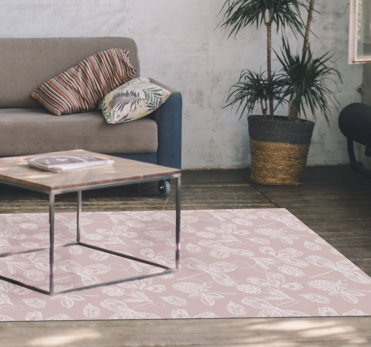 乙烯基花草地毯 植物素描 - TenStickers